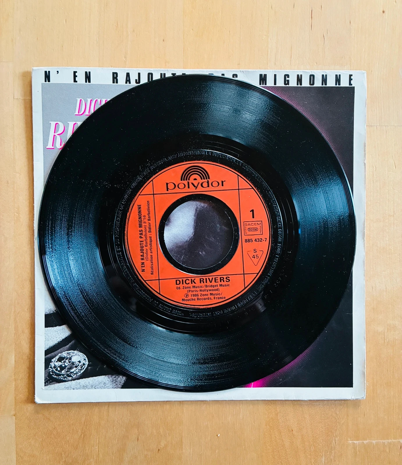 Vinylplaat 45T Dick Rivers N’en rajoute pas mignonne. – photo 2